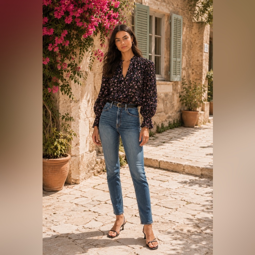 🎄FIRM PRICE🎄 Free people meant to be floral cotton blouses